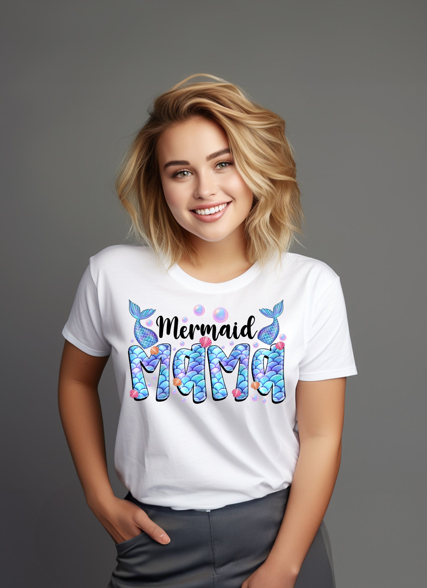 Mermaid Mama T-Shirt – Cute Ocean-Inspired Tee for Beach-Loving Moms