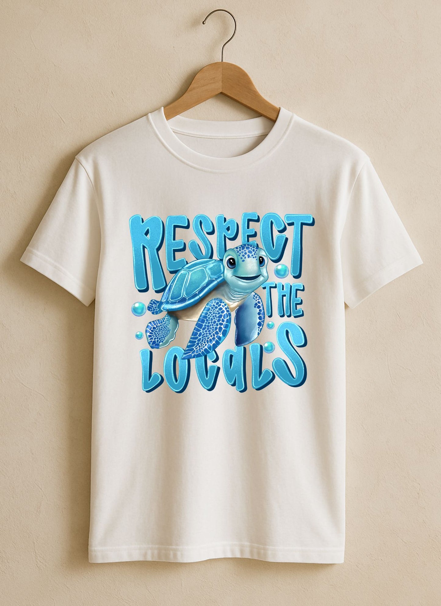 Respect the Locals T-Shirt – Blue Turtle Conservation Tee