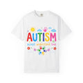 Autism Awareness T-Shirt — "Autism: accept understand love" Colorful Handprint Design