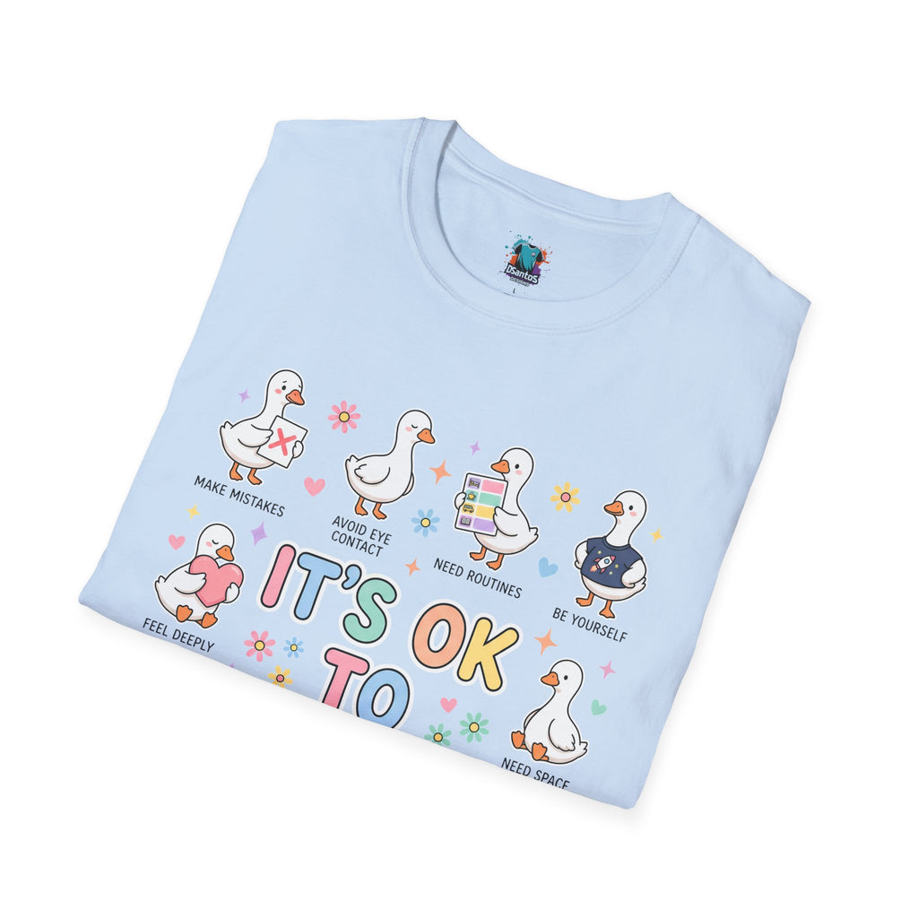 It’s OK To Ducks T-Shirt — Cute Positive Duck Cartoon Graphic Tee