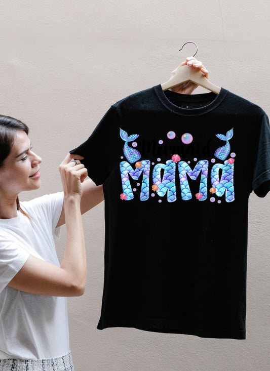 Mermaid Mama T-Shirt – Cute Ocean-Inspired Tee for Beach-Loving Moms