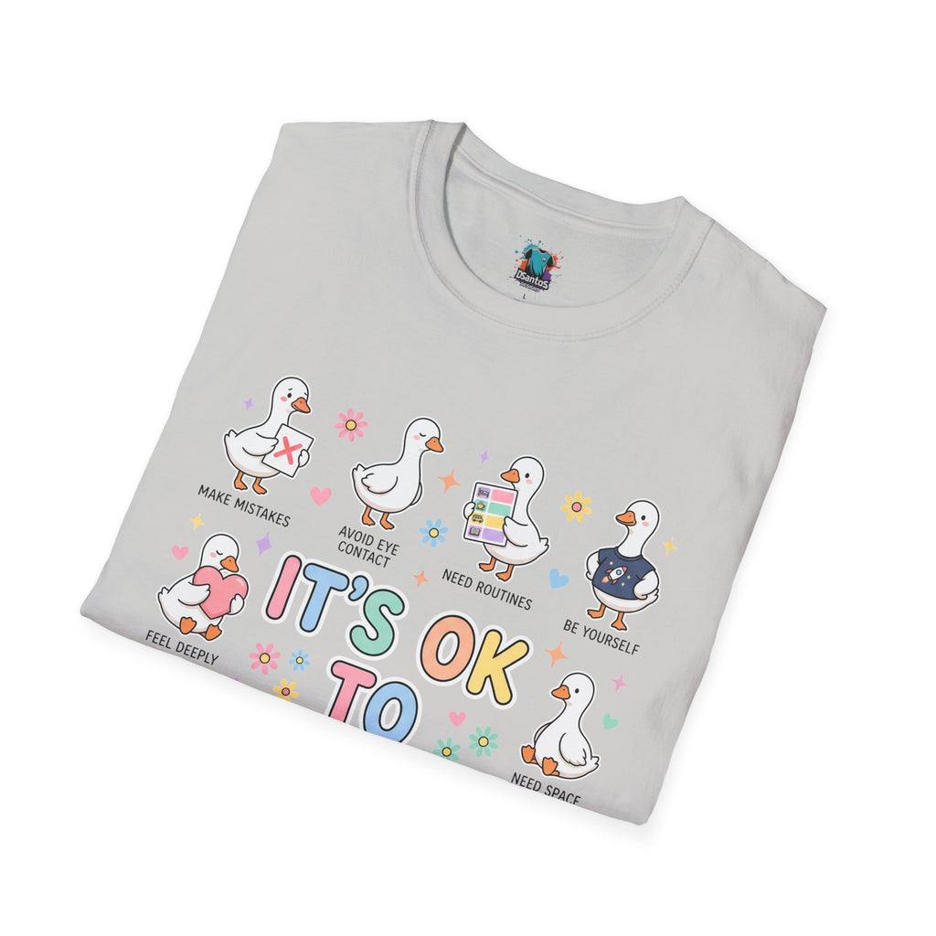 It’s OK To Ducks T-Shirt — Cute Positive Duck Cartoon Graphic Tee