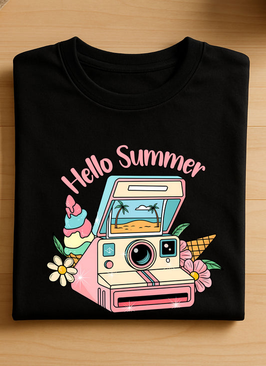 "Hello Summer" T-shirt with Colorful