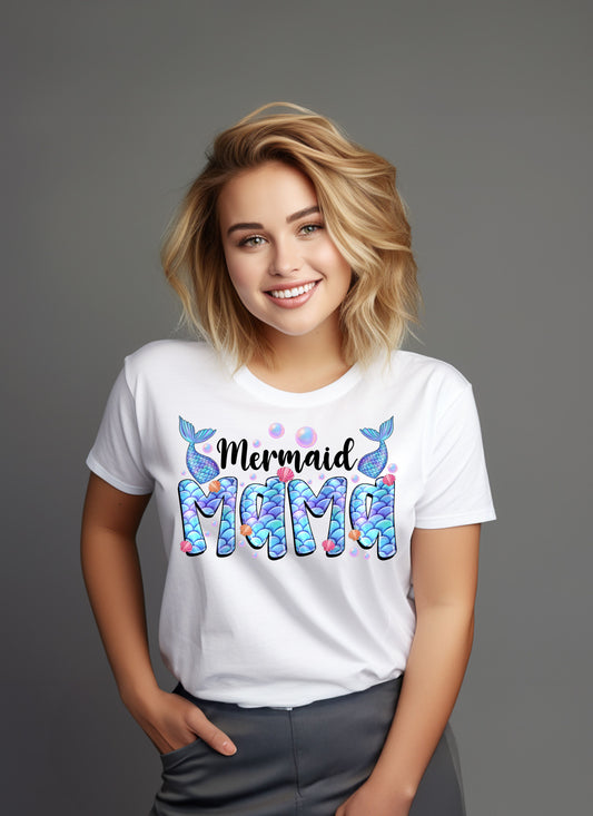 Mermaid Mama T-Shirt – Cute Ocean-Inspired Tee for Beach-Loving Moms