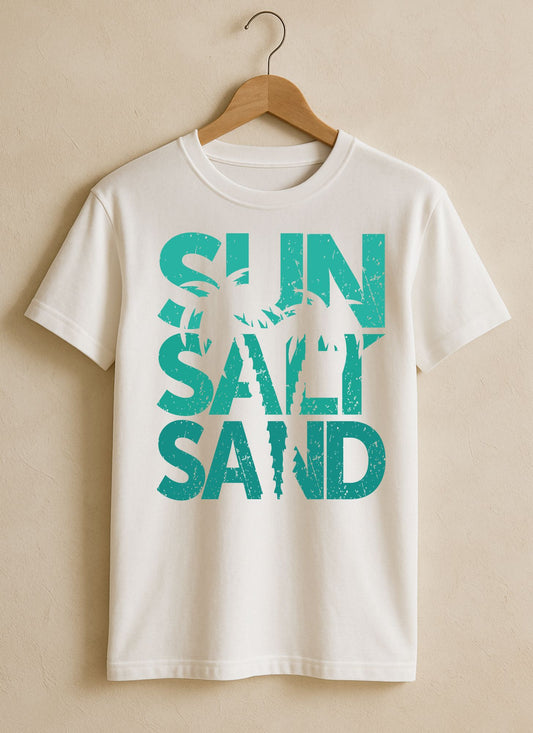 Sun, Salt & Sand T-Shirt – Retro Beach Vibes Tee